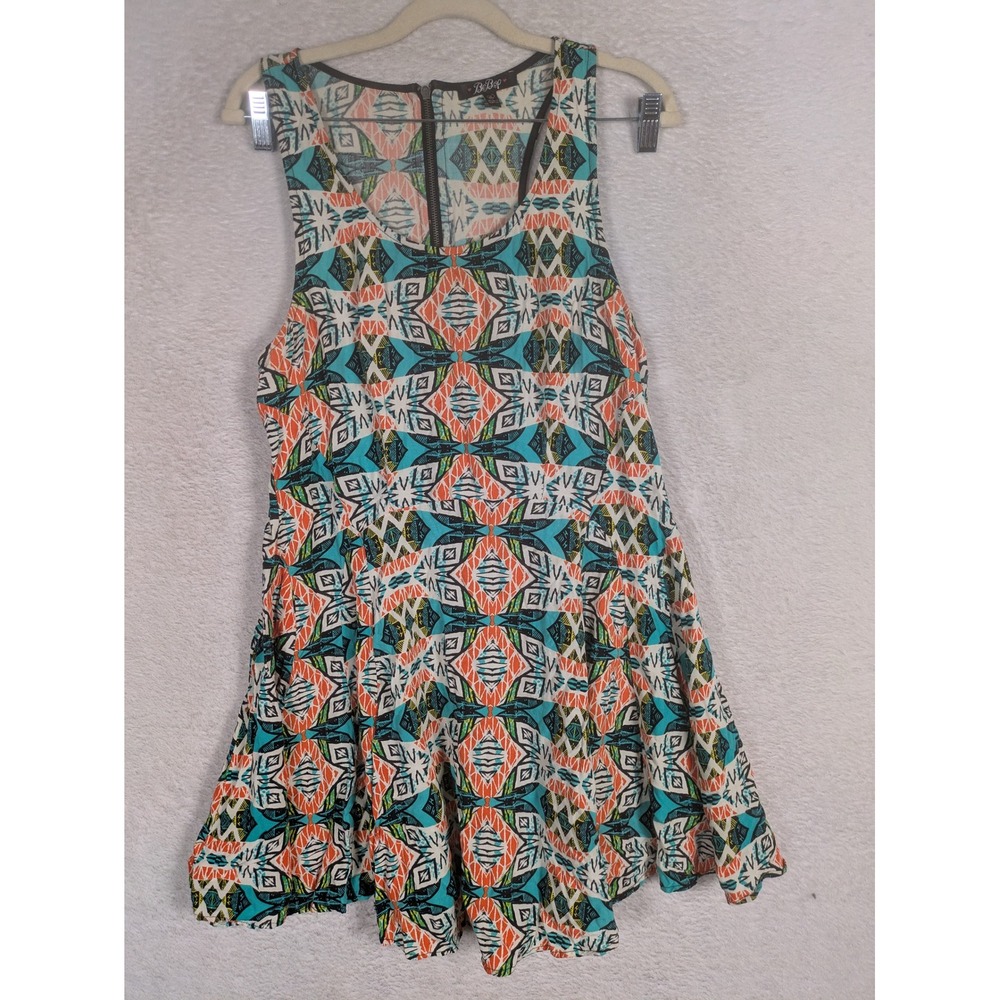 BeBop Dress Junior's XL Multicolor Geometric Tribal Sleeveless Fit & Flare